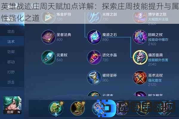 英雄战迹庄周天赋加点详解：探索庄周技能提升与属性强化之道