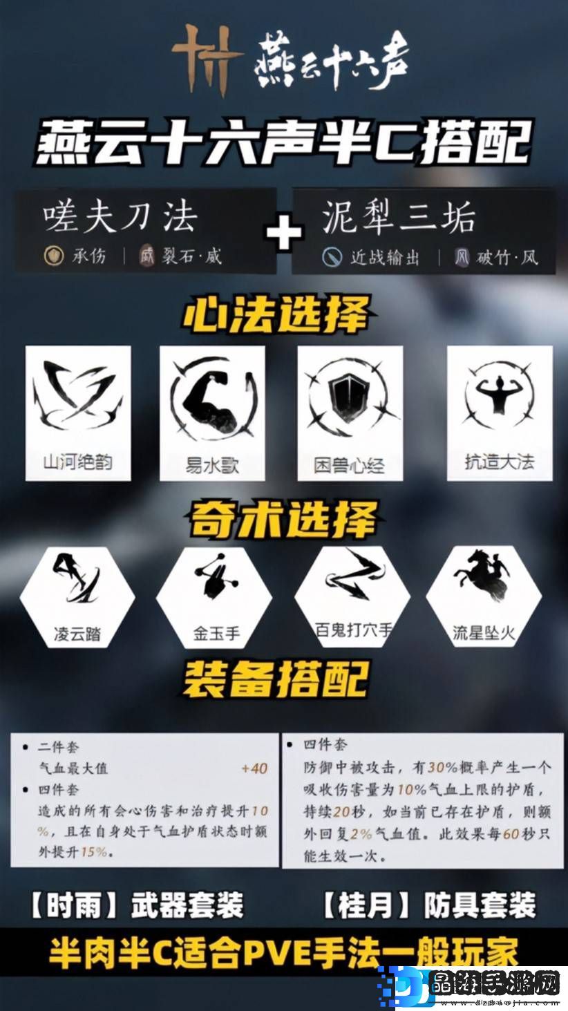 燕云十六声最强武器心法搭配推荐