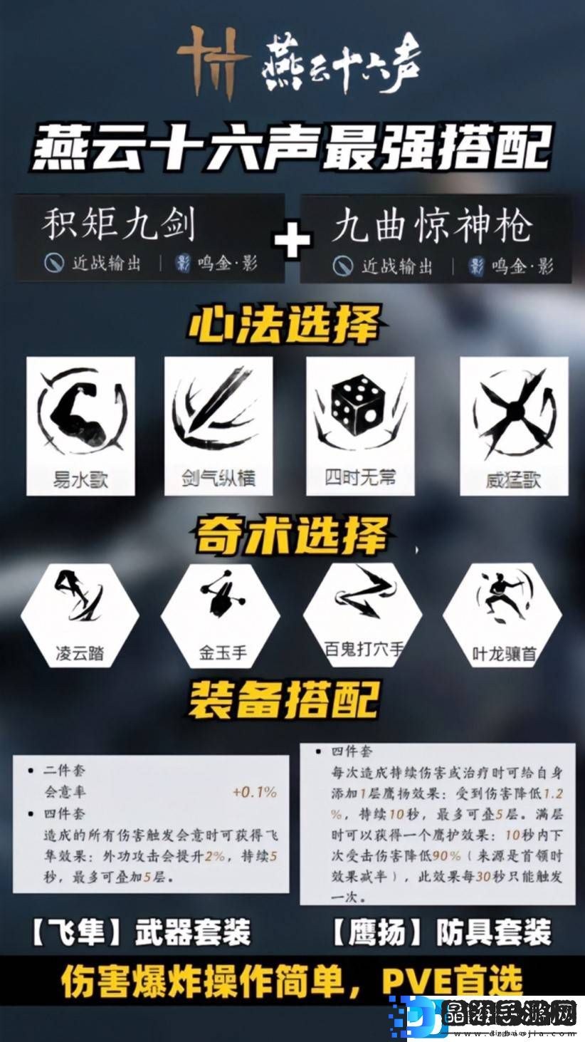 燕云十六声最强武器心法搭配推荐
