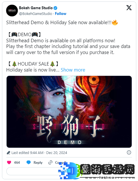 野狗子试玩Demo上线各大平台！游戏打折促销中
