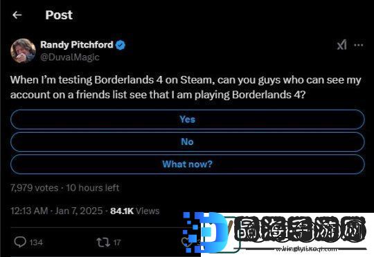Gearbox首席执行官明示其将在Steam平台测试无主之地4
